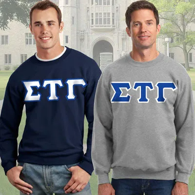 Sigma Tau Gamma 9oz. Crewneck Sweatshirt, 2-Pack Bundle Deal - G120 - TWILL