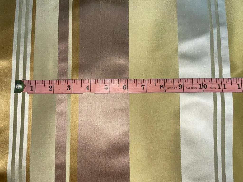 SILK TAFFETA FABRIC SHADES OF GOLD AND ONION PINK WITH SATIN STRIPES 54" wide TAF#S64[1]