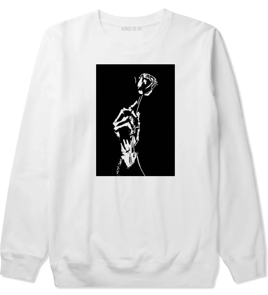 Skeleton Hand Rose Crewneck Sweatshirt