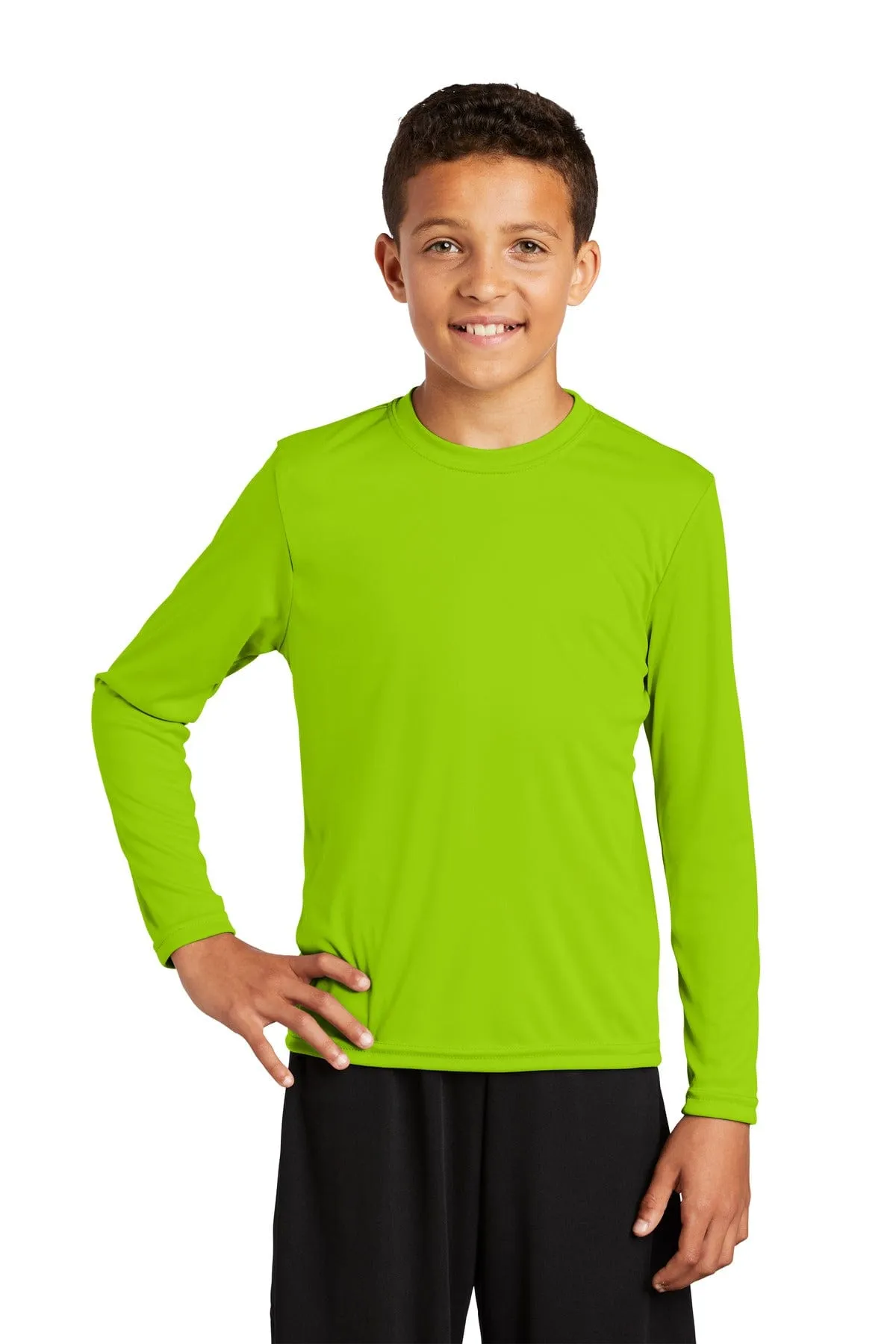 Sport-Tek YST350LS: Youth Long Sleeve PosiCharge Competitor Tee