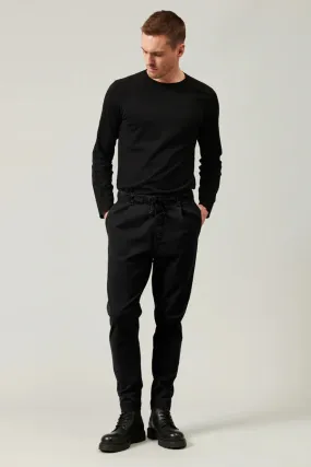 Stretch jogging pant loose-fit - BLACK