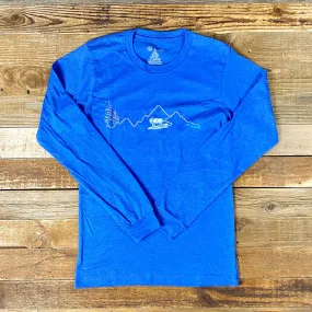 Surf Wyoming® AKAH! One Line Long Sleeve - Lake Blue