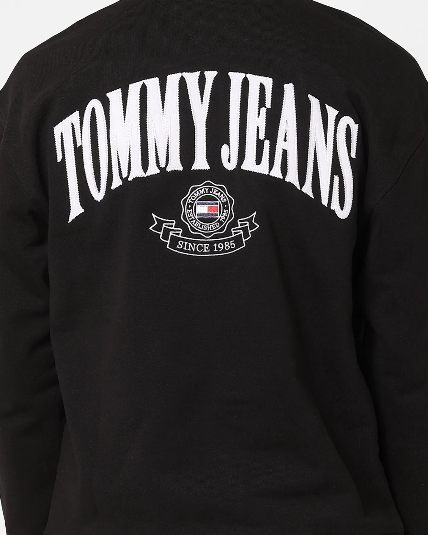 Tommy Jeans Relaxed Modern Prep Crewneck Black