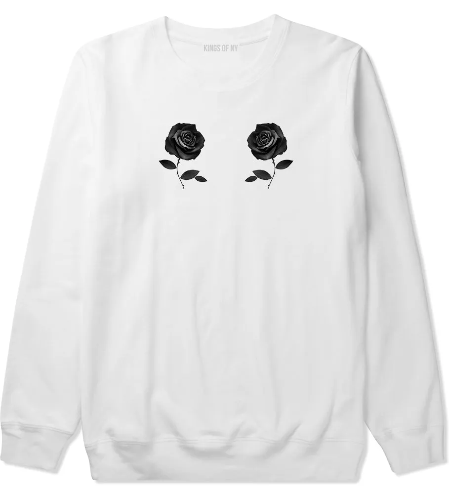 Two Roses Floral Crewneck Sweatshirt