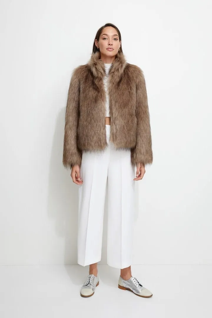 UNREAL FUR FUR DELISH JACKET IN MOCHA