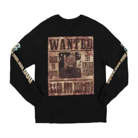 Vash Wanted Poster Black Long Sleeve Tee