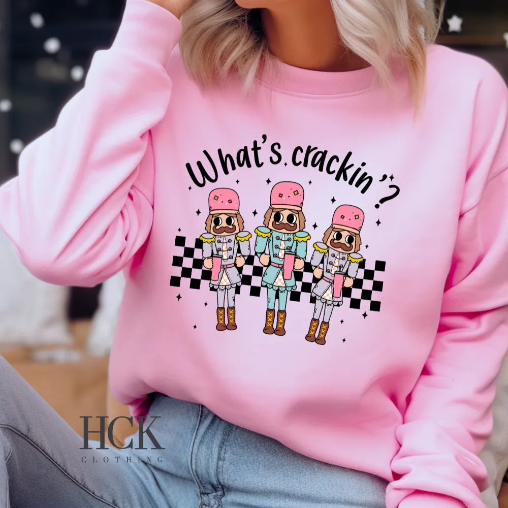 What's Crackin' Nutcracker Crewneck Sweatshirt- 3 COLORS