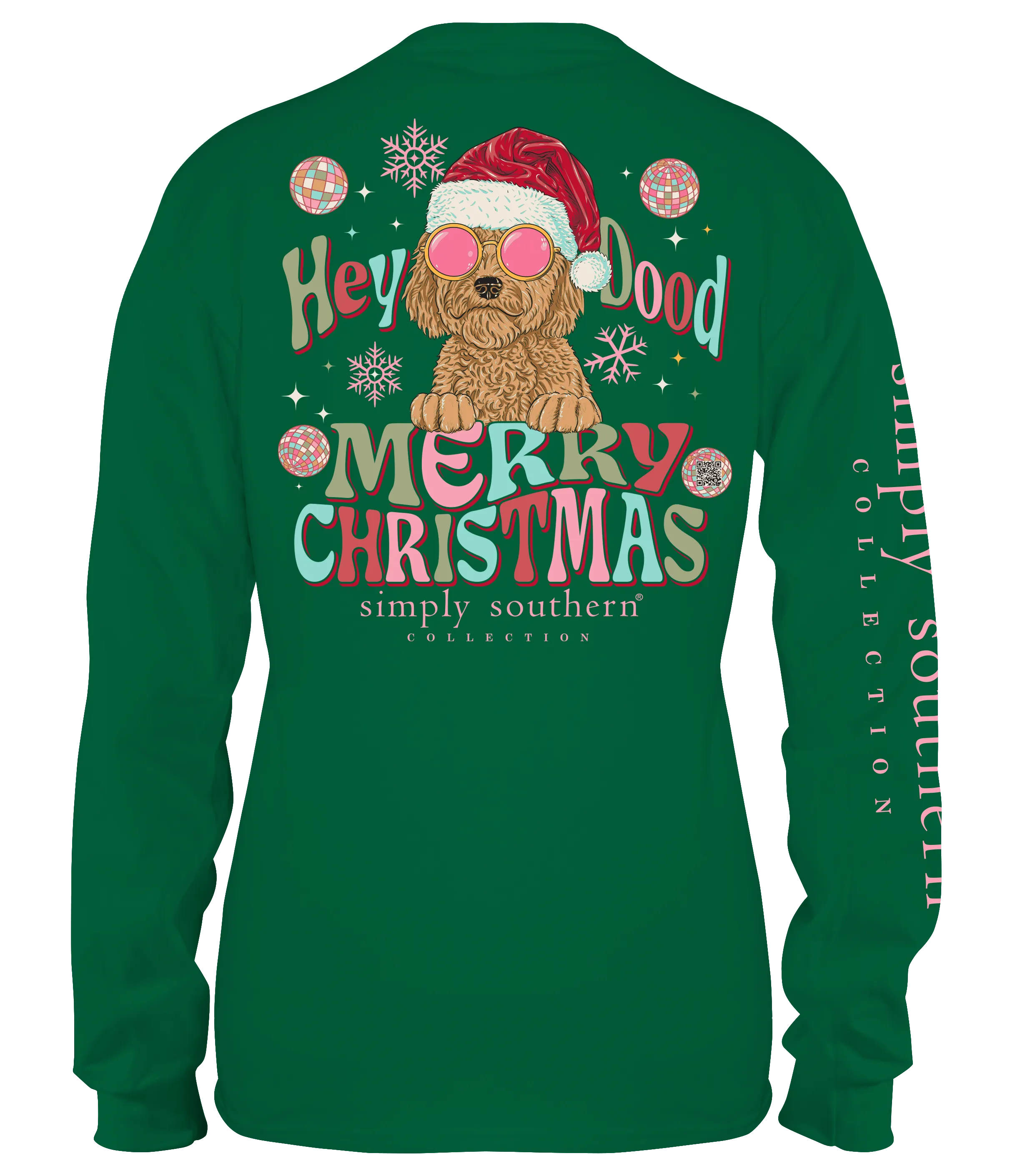 Youth 'Hey Dood' Christmas Pup Long Sleeve Tee by Simply Southern