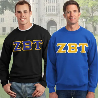 Zeta Beta Tau 9oz Crewneck Sweatshirt, 2-Pack Bundle Deal - G500 - TWILL