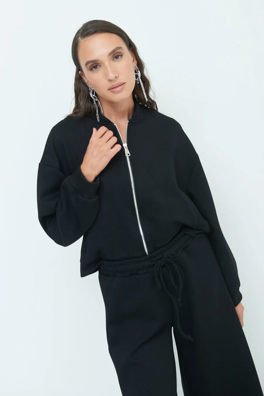 Zip-up bomber jacket wholesale