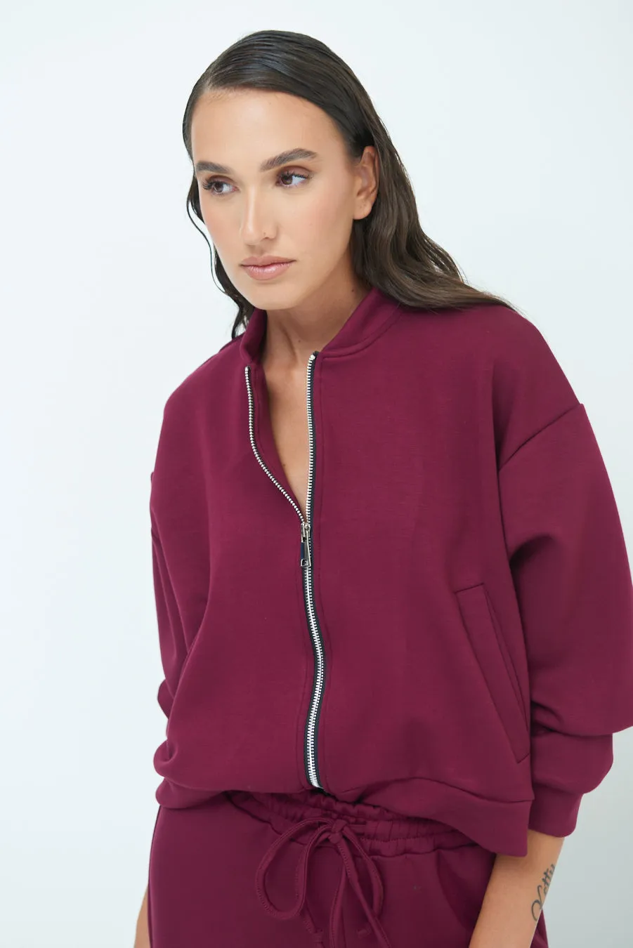 Zip-up bomber jacket wholesale